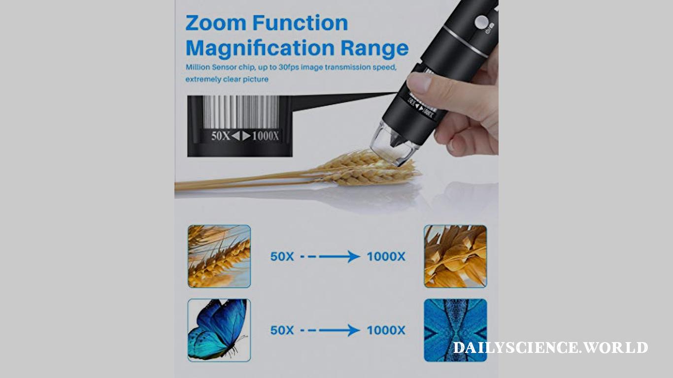 magnification range of 50x to 1000x and HD quality